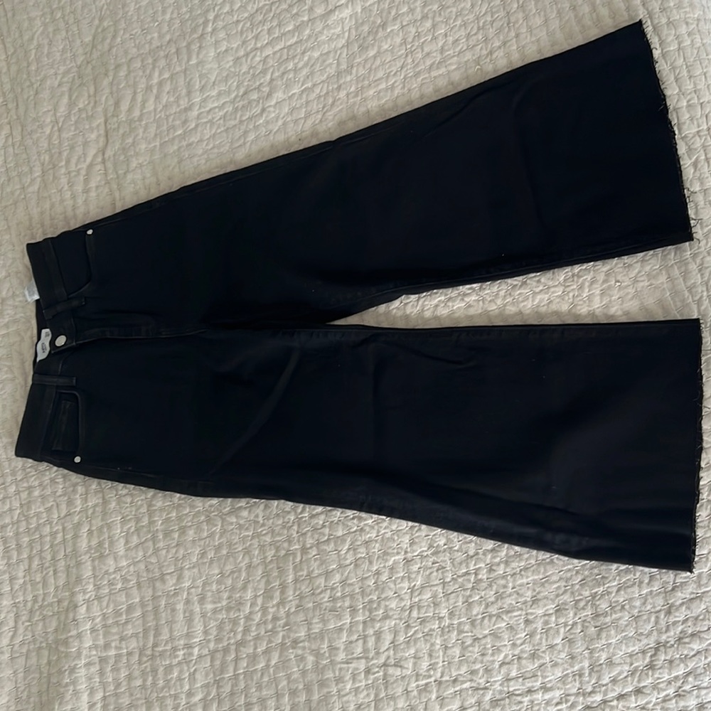 Mango wide leg cropped denim
